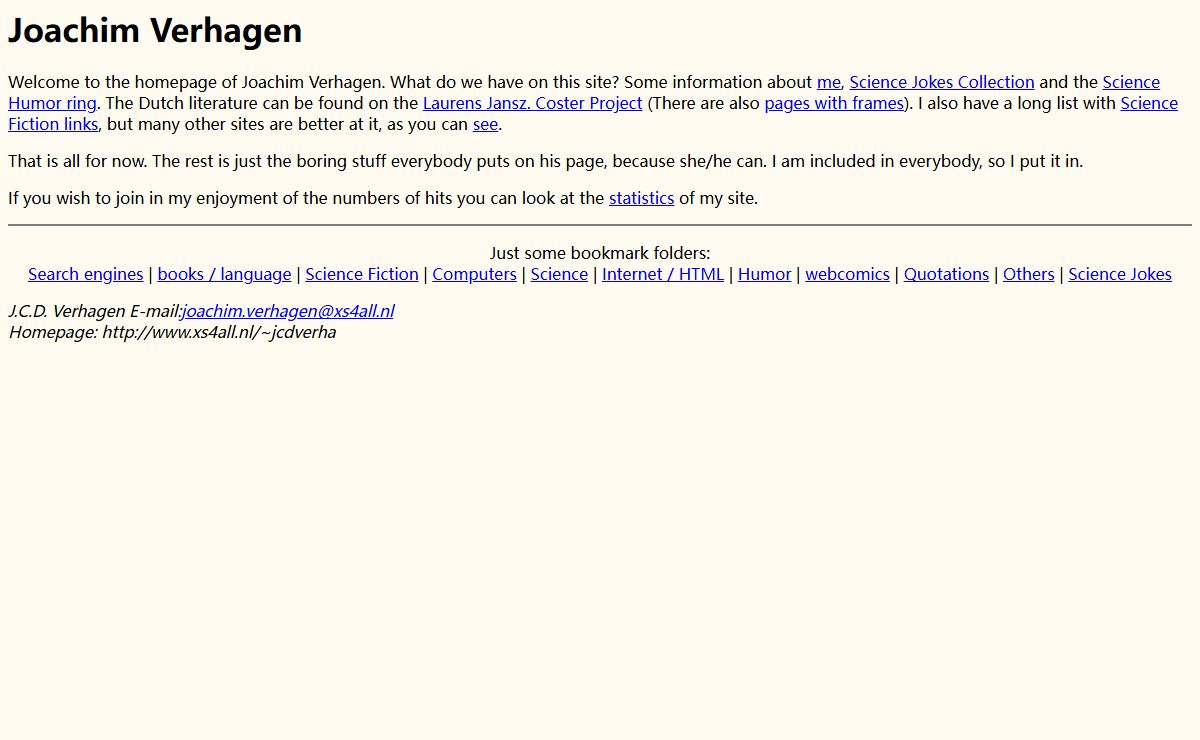Homepage Joachim Verhagen