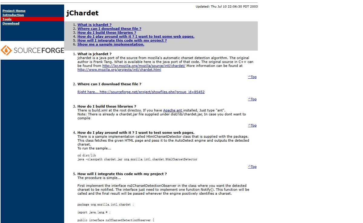 Java port of Mozilla's Automatic Charset Detection algorithm.