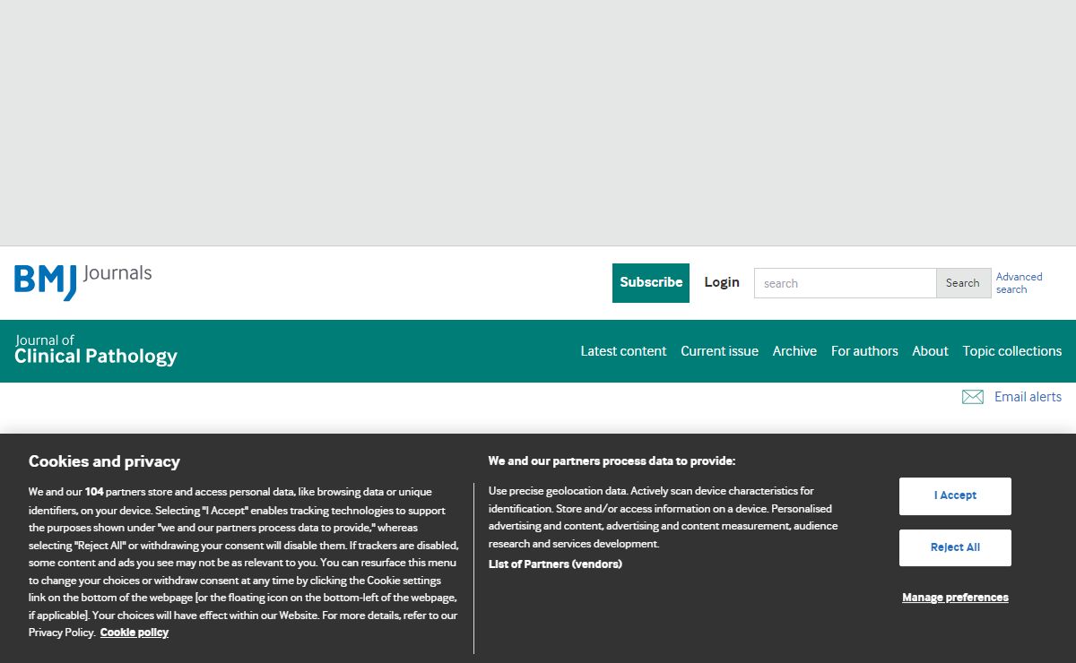 Homepage | Journal of Clinical Pathology