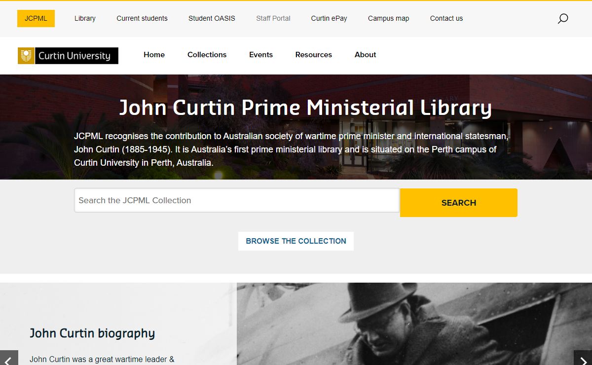 John Curtin Prime Ministerial Library | Curtin University, Perth, Australia