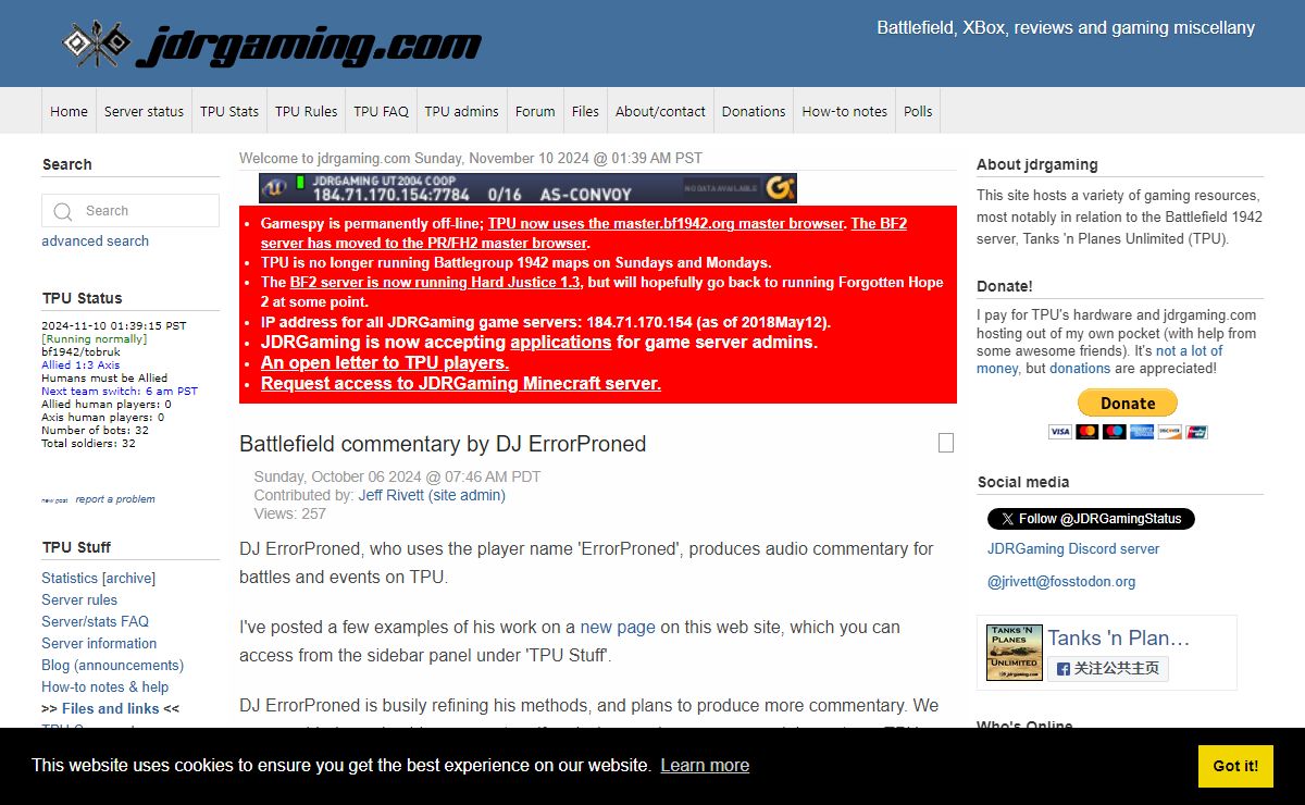 jdrgaming.com - Battlefield, XBox, reviews and gaming miscellany