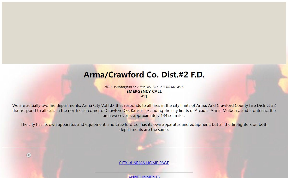 Arma/Crawford Co. District #2 F.D.