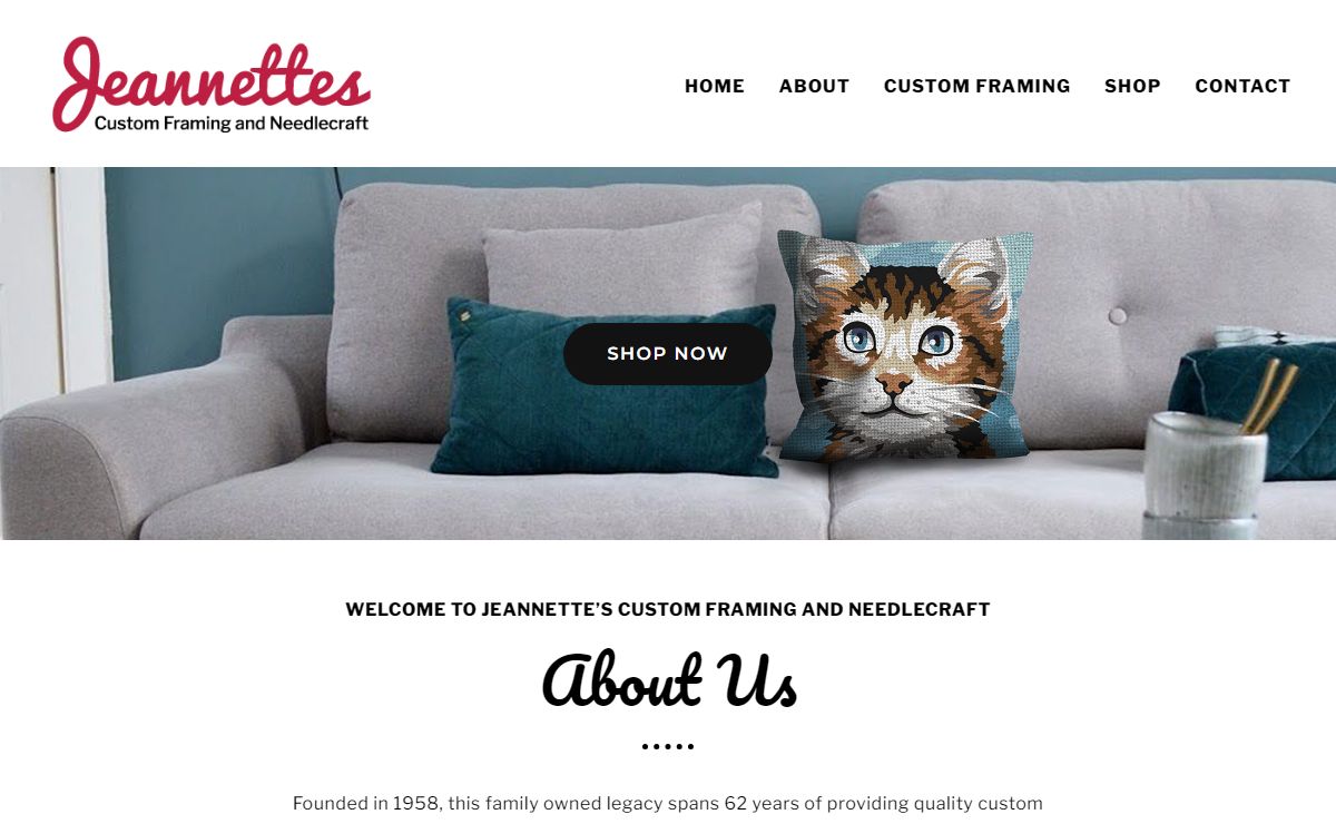 Welcome to Jeannettes Custom Framing and Needlecraft