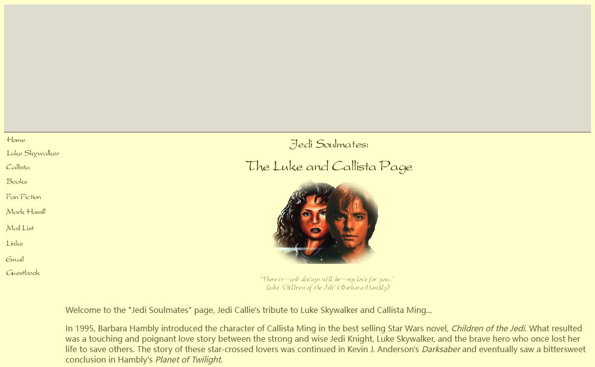 Jedi Callie's Luke and Callista Page