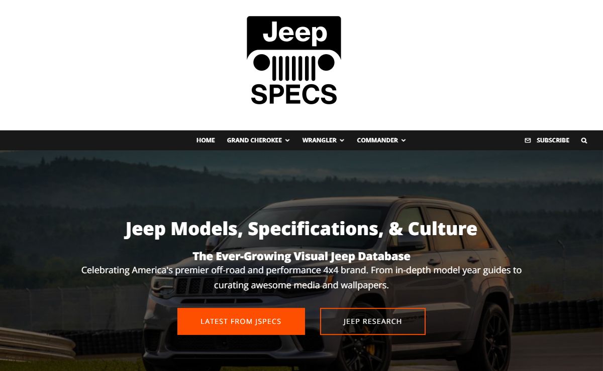 Jeep Models, Specifications, & Culture | JeepSpecs.com