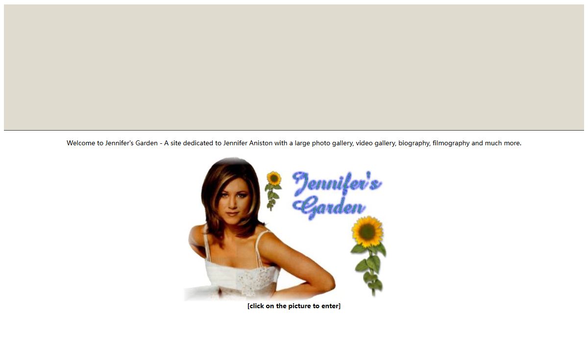 Jennifer's Garden - A page dedicated to Jennifer Aniston