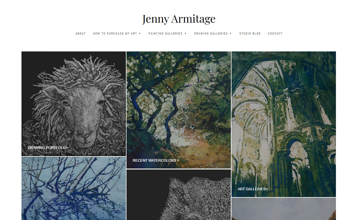 Jenny Armitage Art Portfolio Watercolor and Ink Paintings