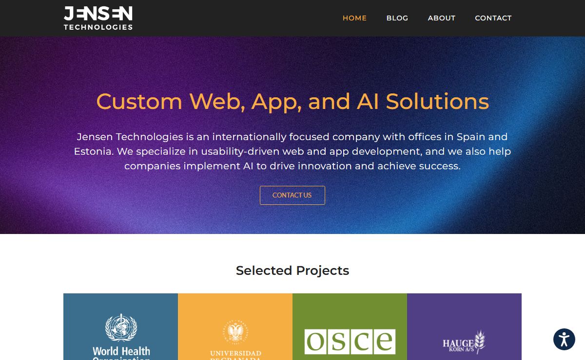 Jensen Tecnologies - Custom web and app development