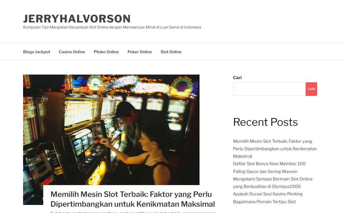 Jerryhalvorson - Kumpulan Tips Mengatasi Kecanduan Slot Online dengan Memperluas Minat di Luar Game di Indonesia
