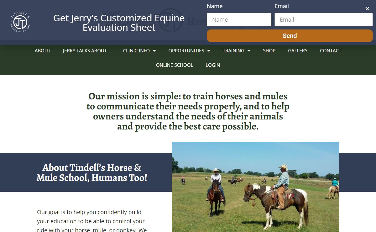 Home - Tindell's Horse and Mule School