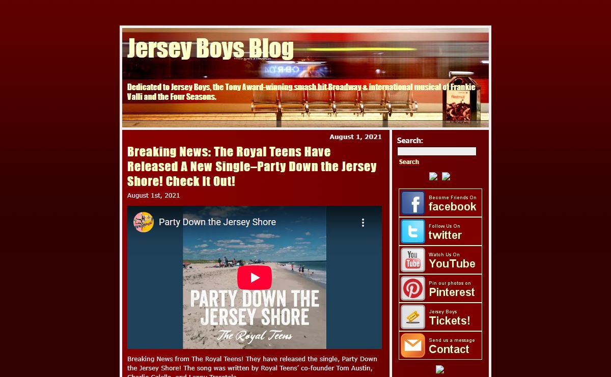 Jersey Boys Blog