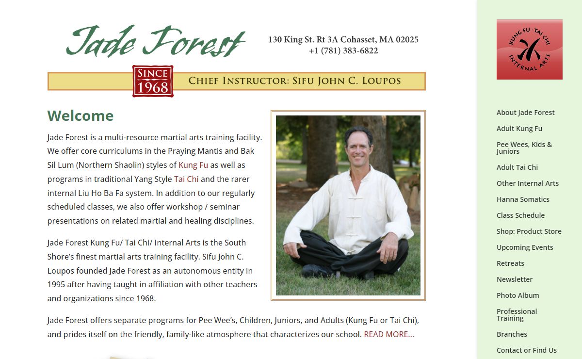 Jade Forest | Internal Arts, Kung Fu, Tai Chi, Somatics