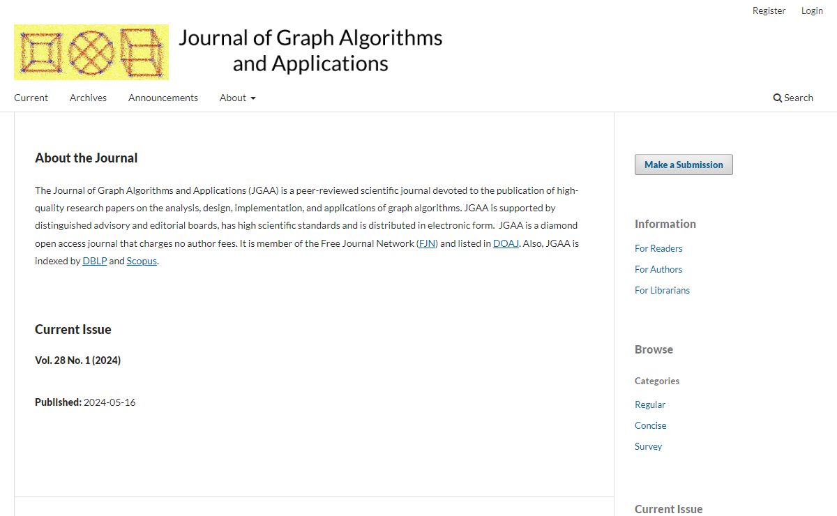 Journal of Graph Algorithms and Applications