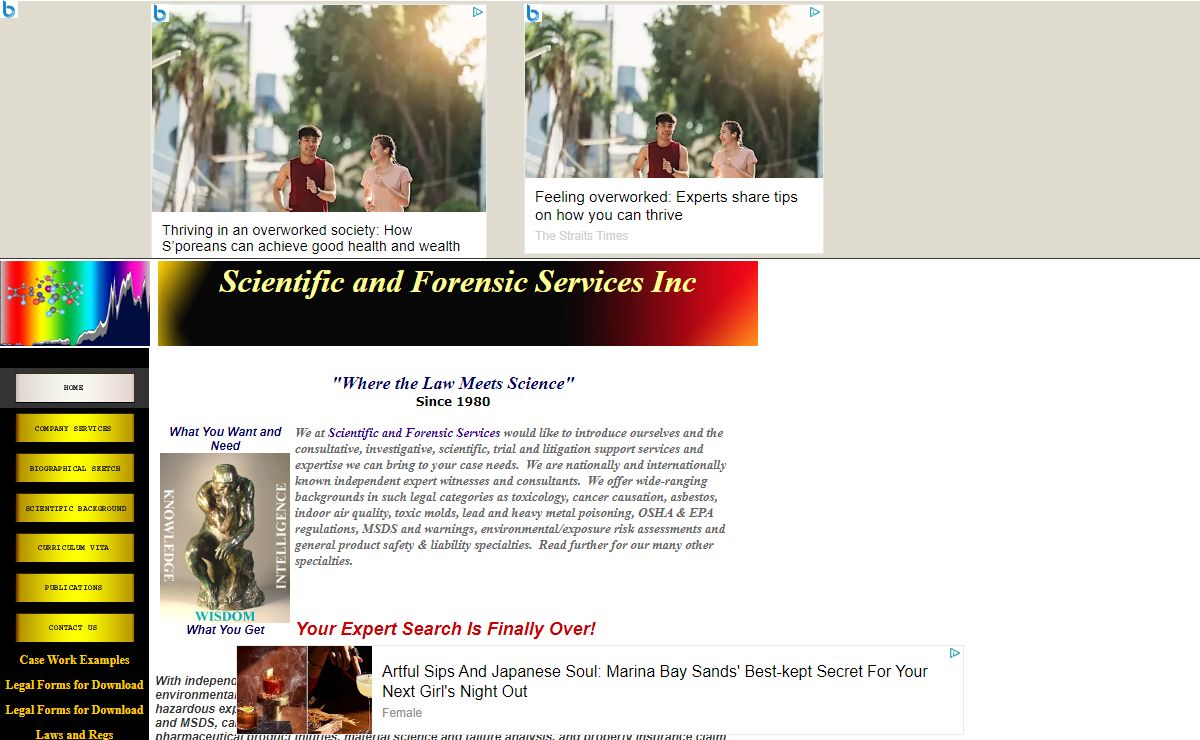 Scientific and Forensic Services Inc