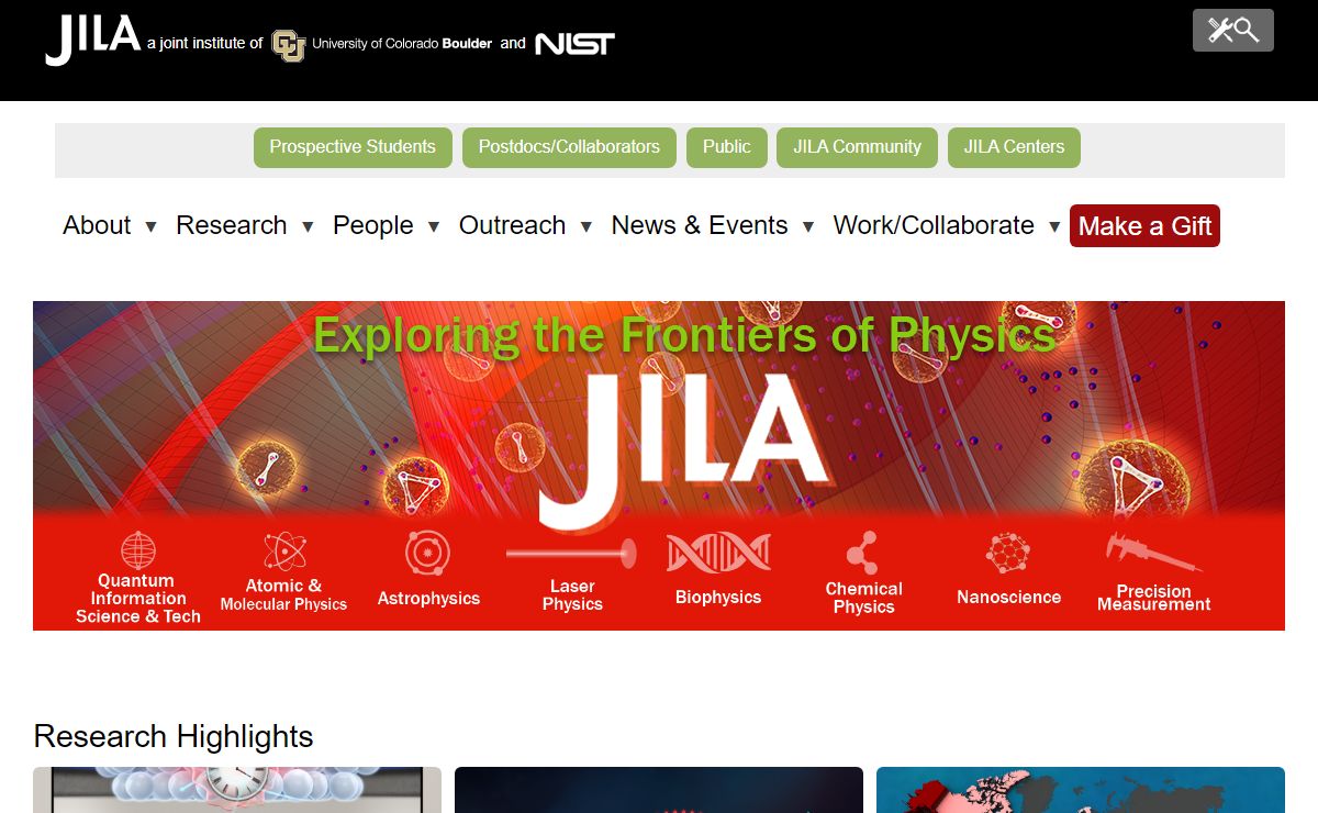 | JILA - Exploring the Frontiers of Physics