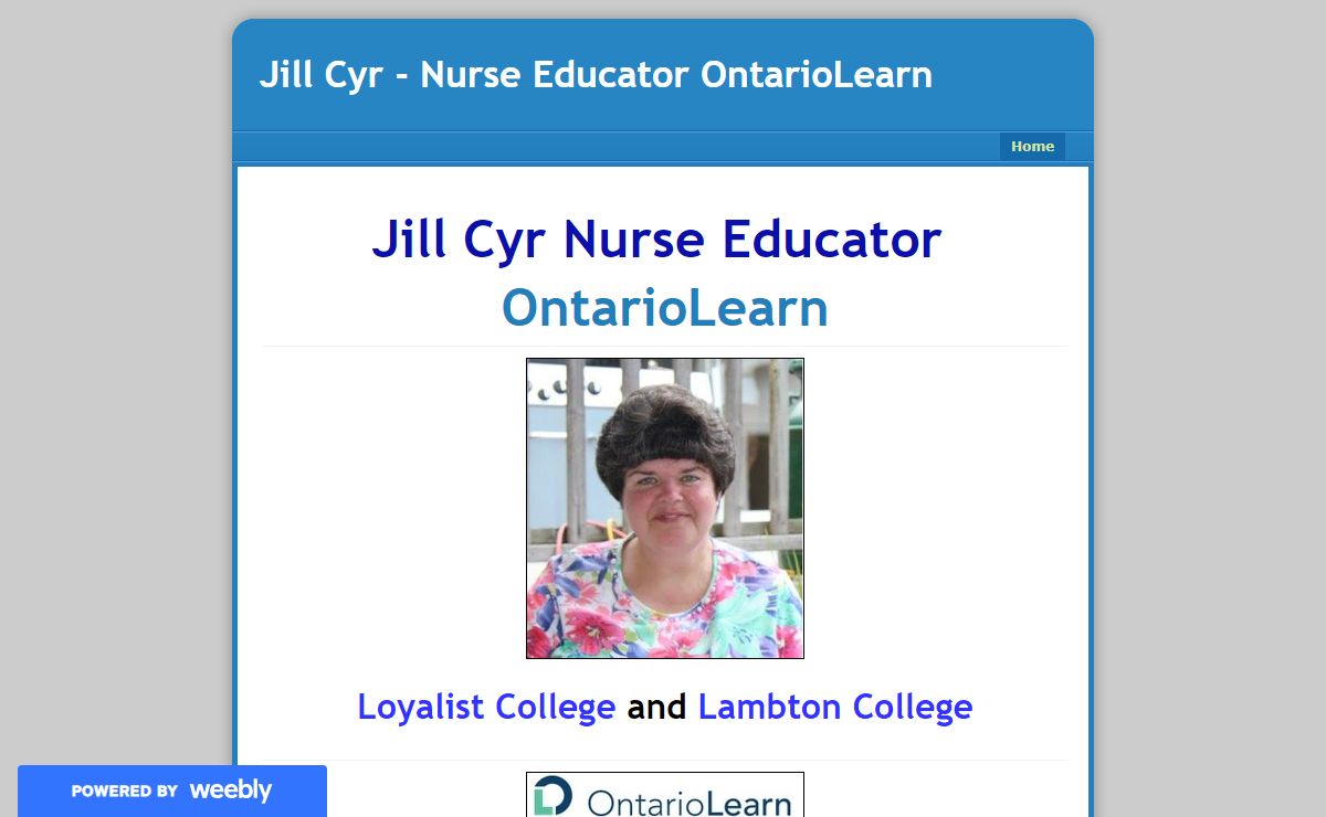 Jill Cyr - Nurse Educator OntarioLearn - Home