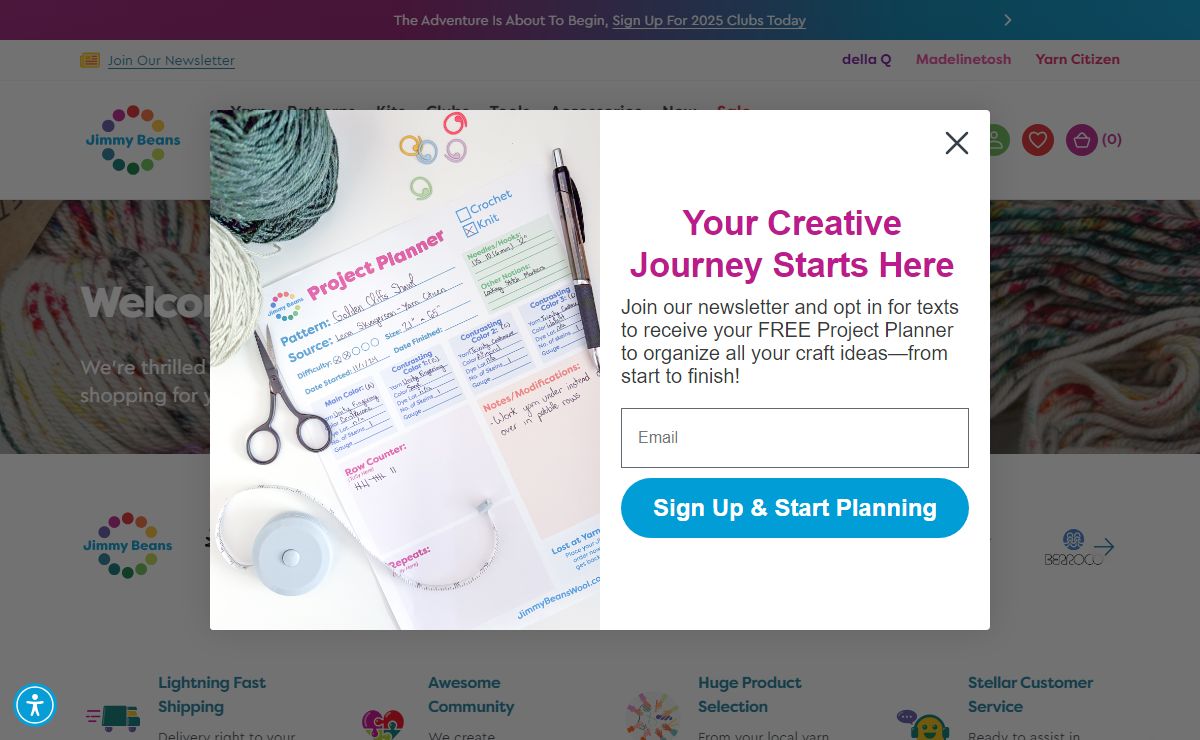 Jimmy Beans Wool Home Page