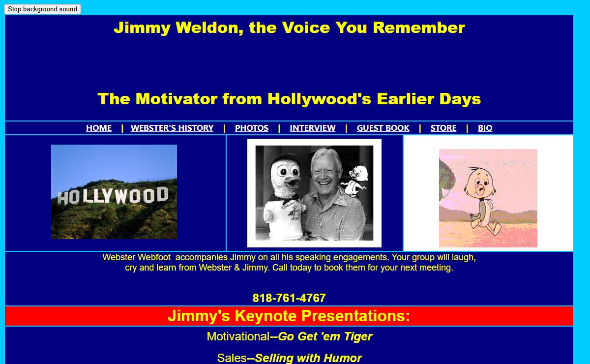 Uncle Jimmy Weldon a voice you remember, Webster Webfoot and Uncle Jimmy and Yakky Doodle from the Yogi Bear TV show