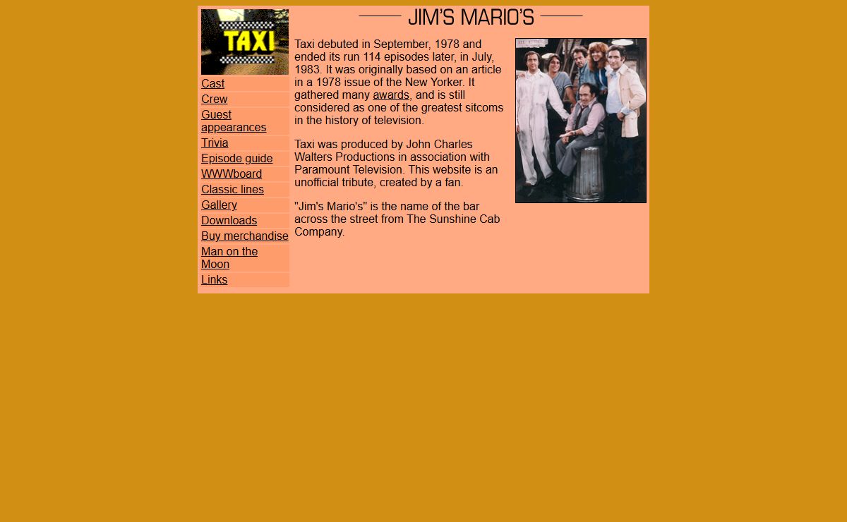 Jim's Mario's - The Taxi Fansite