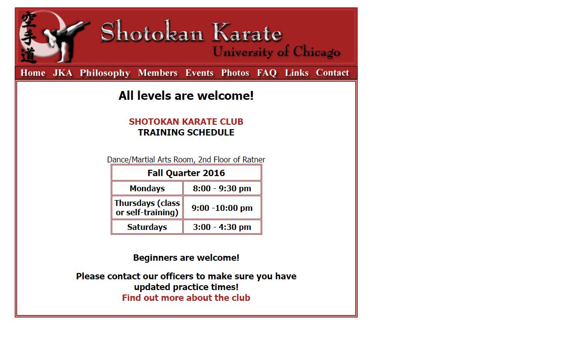 University of Chicago Shotokan Karate Club