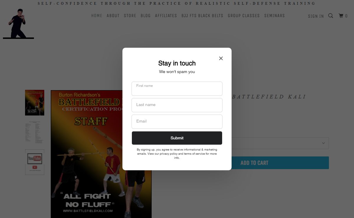 Burton Richardson's JKD Unlimited Online Store