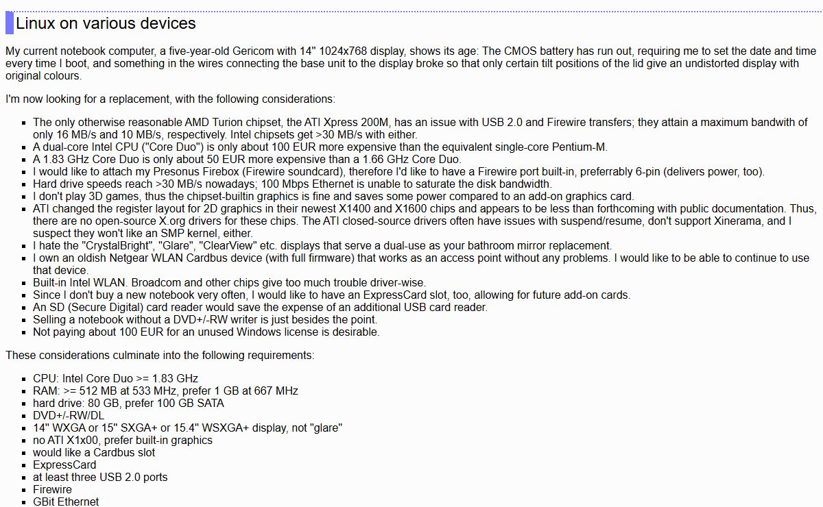 Linux on various devices