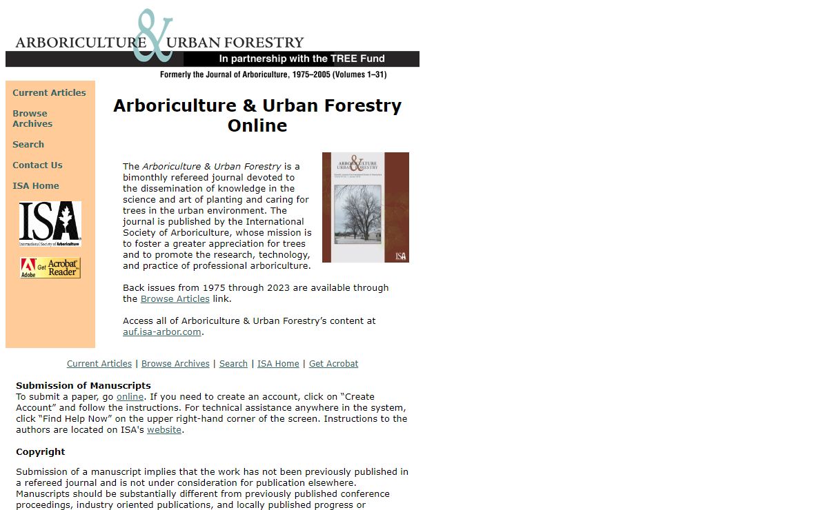 Arboriculture & Urban Forestry Online