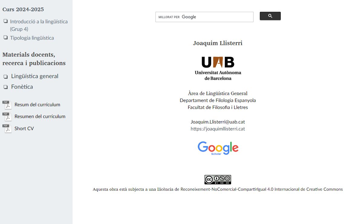 Joaquim Llisterri – Universitat Autònoma de Barcelona
