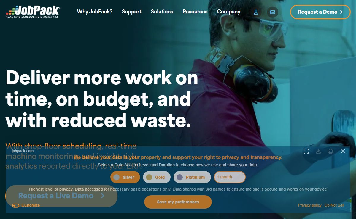 Production Scheduling & Shop Floor Management Software – JobPack