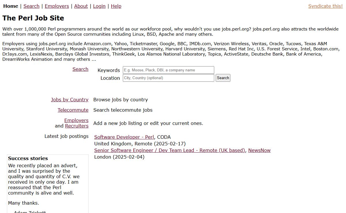 The Perl Job Site (jobs.perl.org)