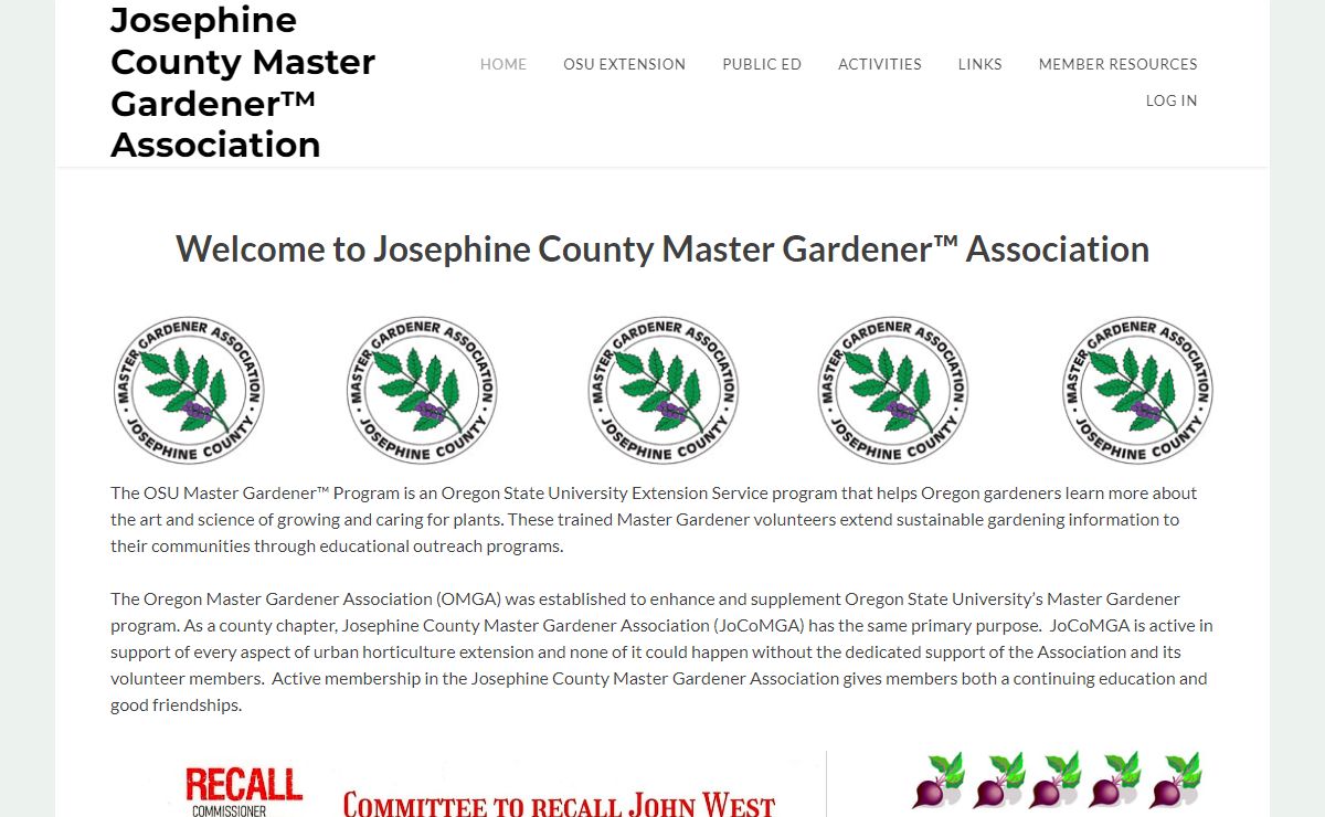 Josephine County Master Gardener™ Association - Home