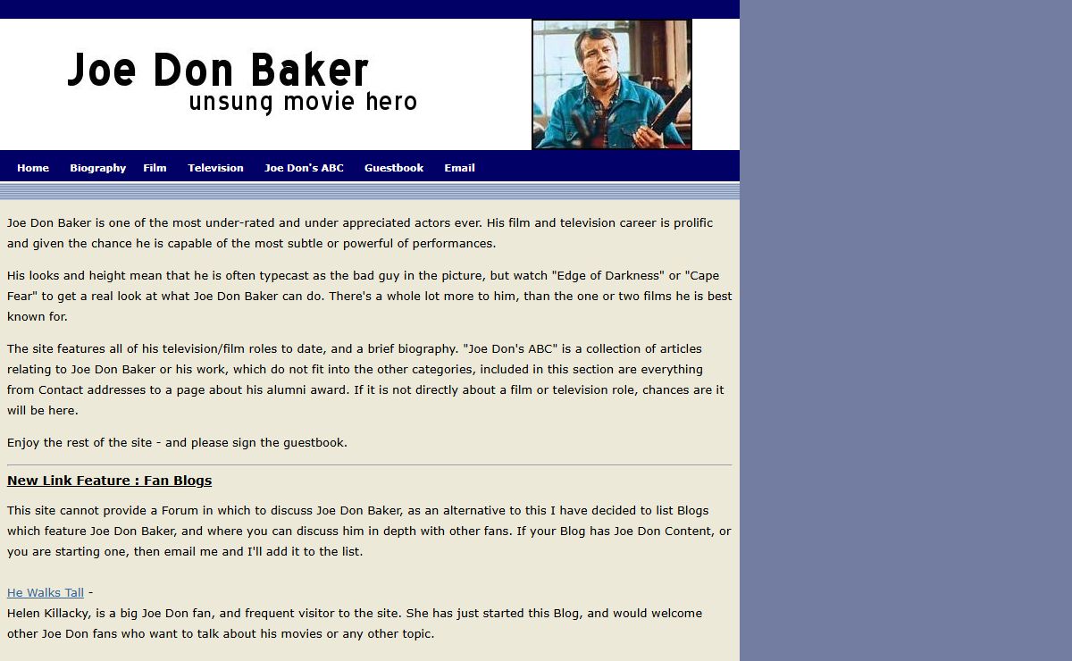 Joe Don Baker - Unsung Movie Hero : Fansite for the Legendary Joe Don Baker