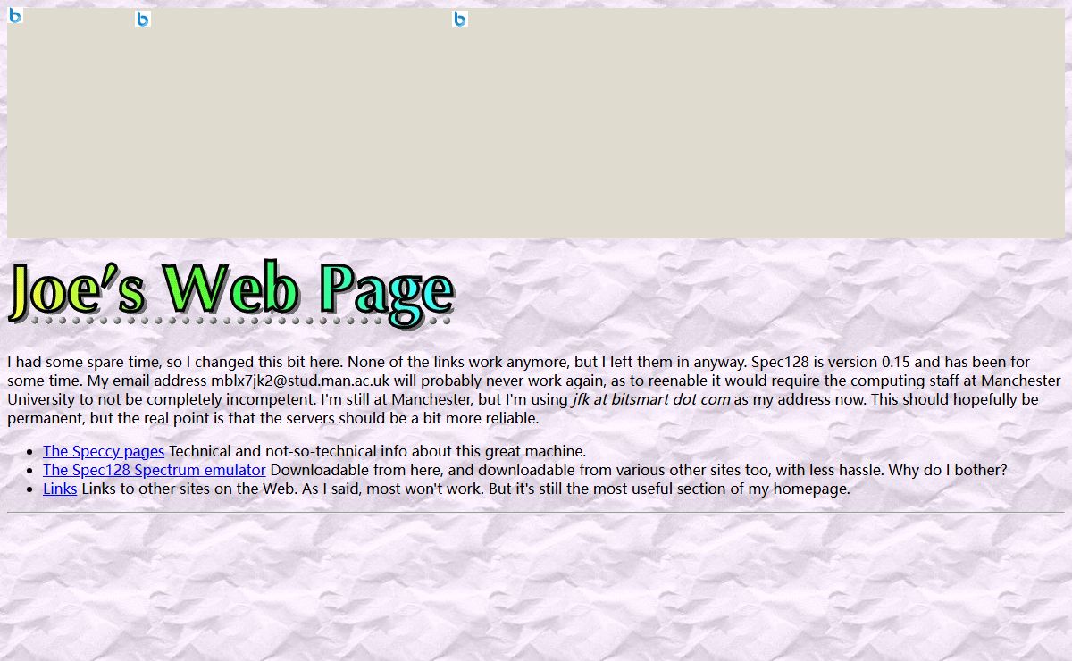 Joe Kelleher's Web Page