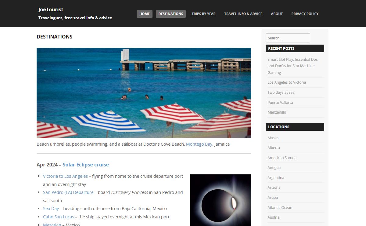 JoeTourist – Travelogues, free travel info & advice