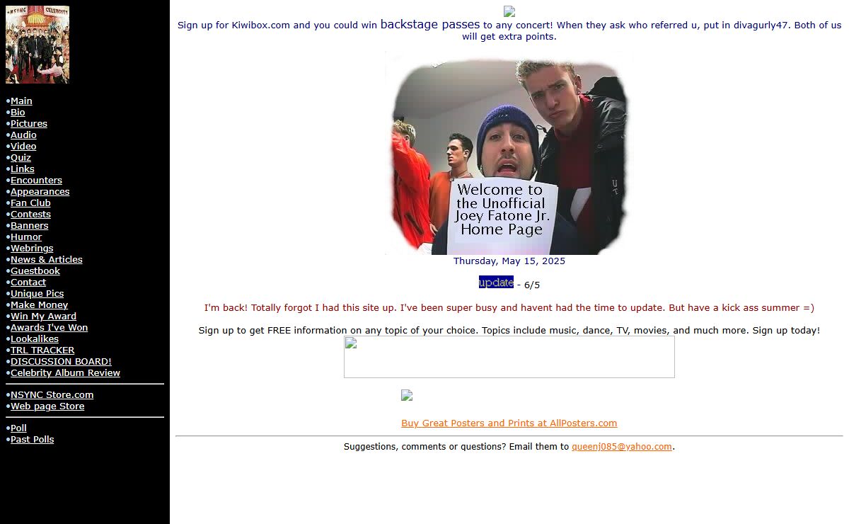 The Unofficial Joey Fatone Page