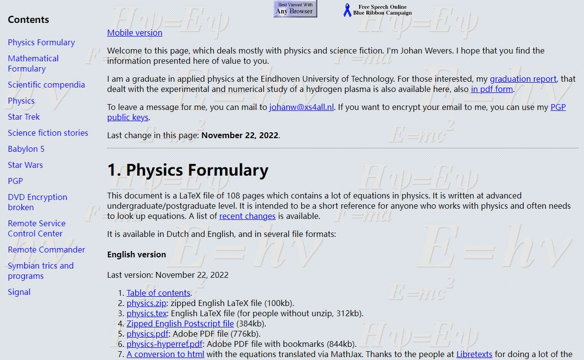 Home Page of ir. J.C.A. Wevers