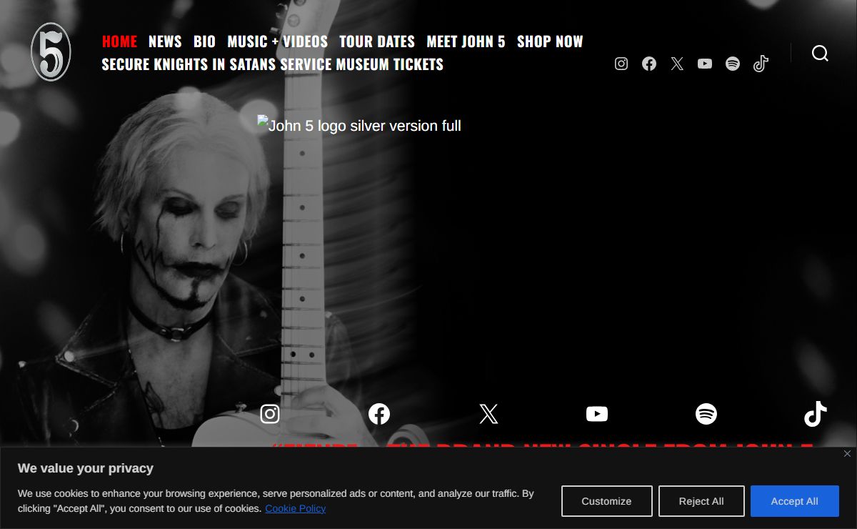 JOHN 5 ▪︎ OFFICIAL SITE ▪︎ NEWS ▪︎ MUSIC ▪︎ TOUR DATES + MUCH MORE