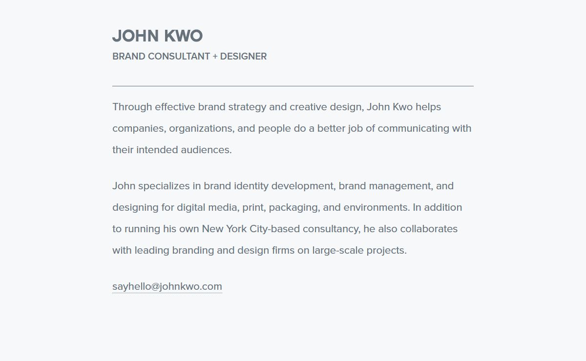 John Kwo | Brand Consultant + Designer