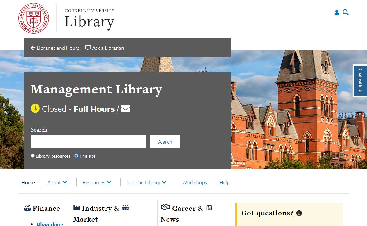 Management Library – business library for Cornell University