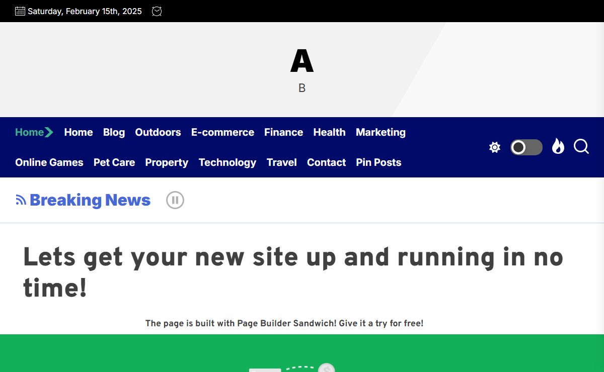 Lets get your new site up and running in no time! - A
