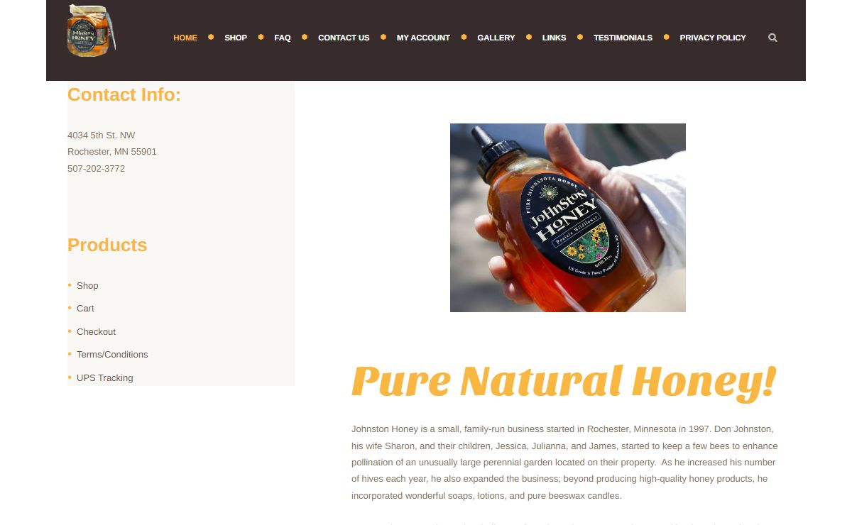 Johnston Honey – Pure Minnesota Honey
