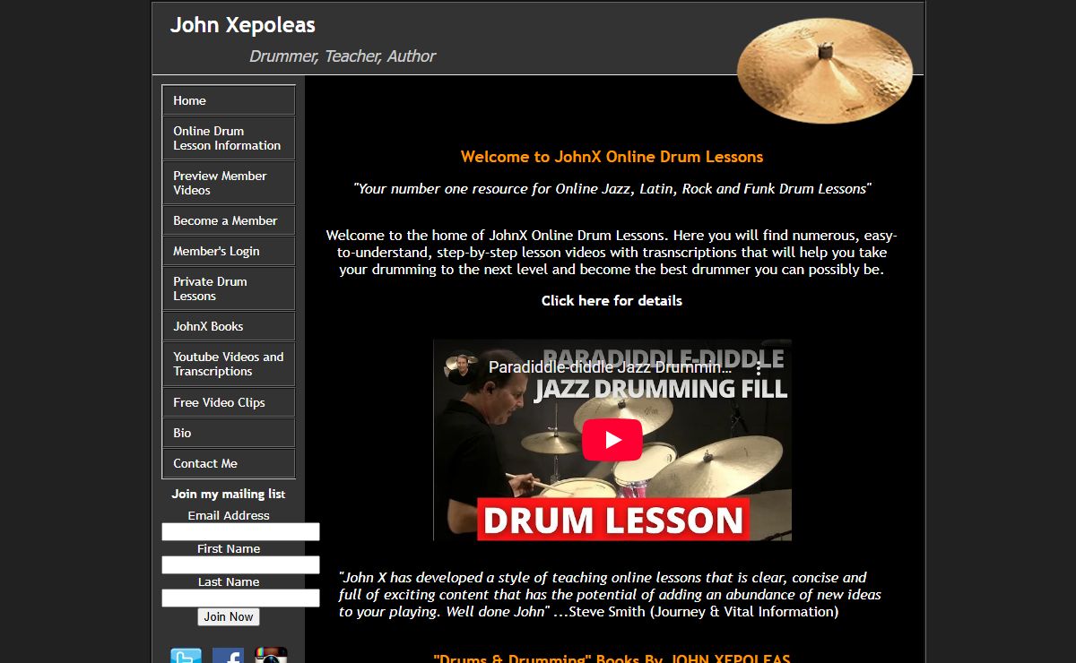 JohnX Online Drum Lessons