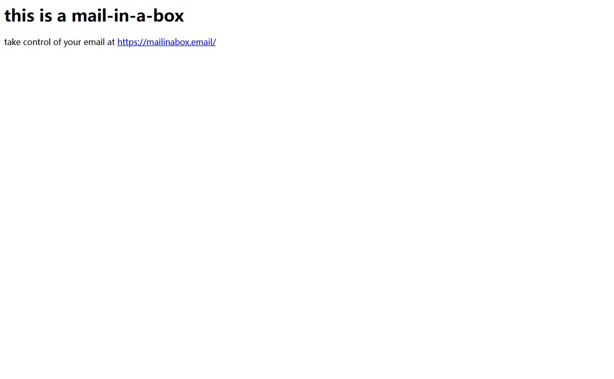 this is a mail-in-a-box