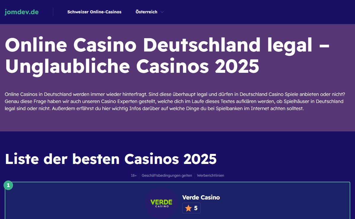 Online Casino Deutschland legal - 10 super Online Casinos 2025