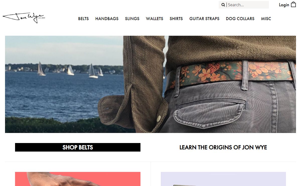 Jon Wye | USA Made Graphic Leather Belts, Handbags, Guitar Straps, Wallets, and Fun T-Shirts