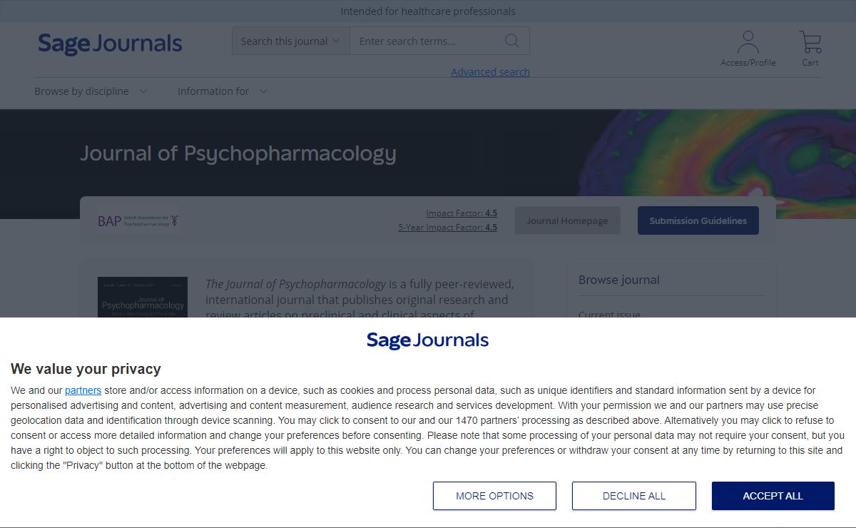 Journal of Psychopharmacology: Sage Journals