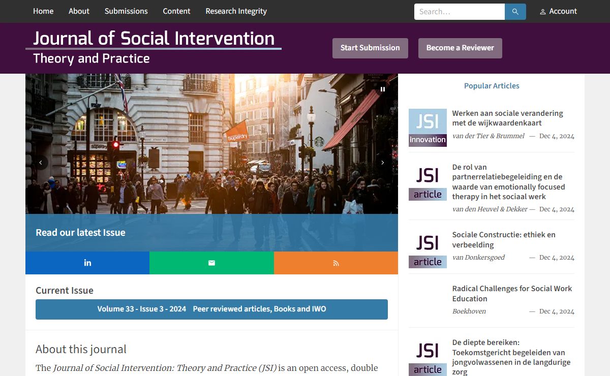 Journal of Social Intervention: Theory and Practice