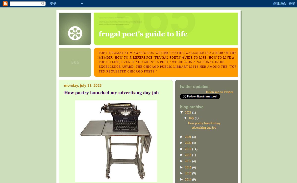 Frugal Poet's Guide to Life