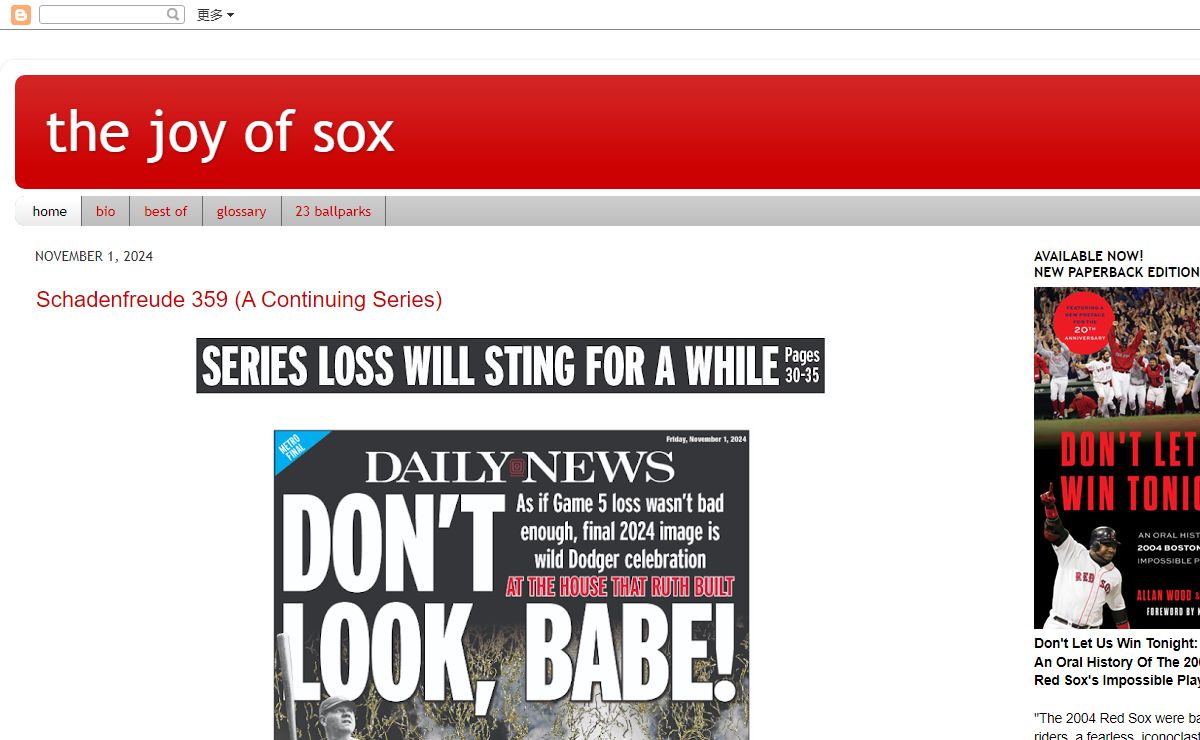 the joy of sox