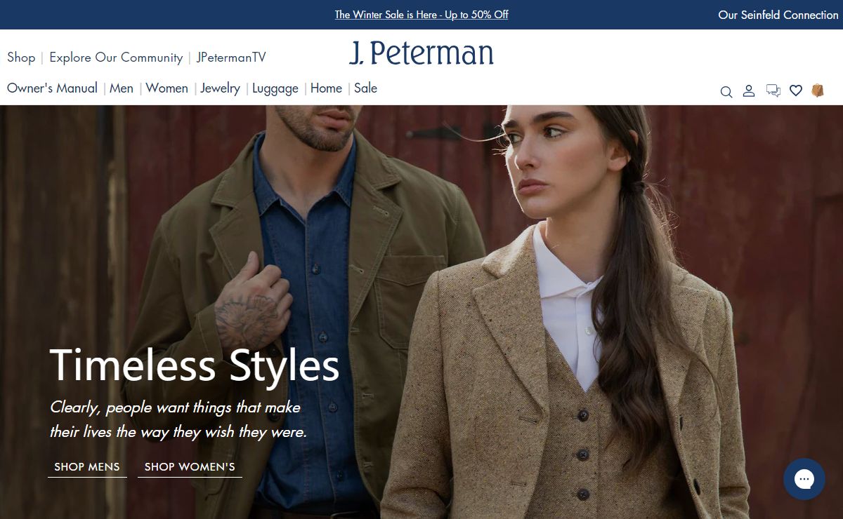 J. Peterman - Vintage-Inspired, Apparel & Accessories, Collectibles – The J. Peterman Company